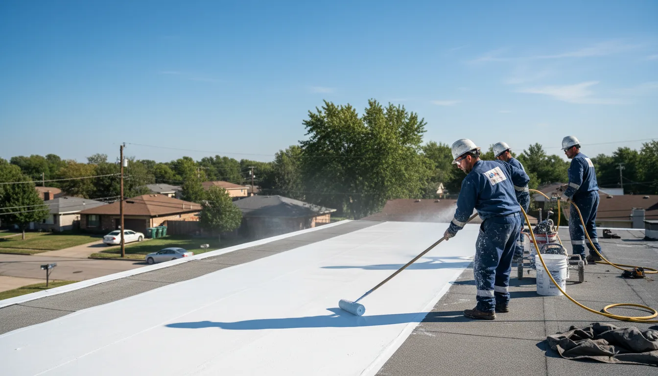 Commercial roof coating in Bismarck, IL near me